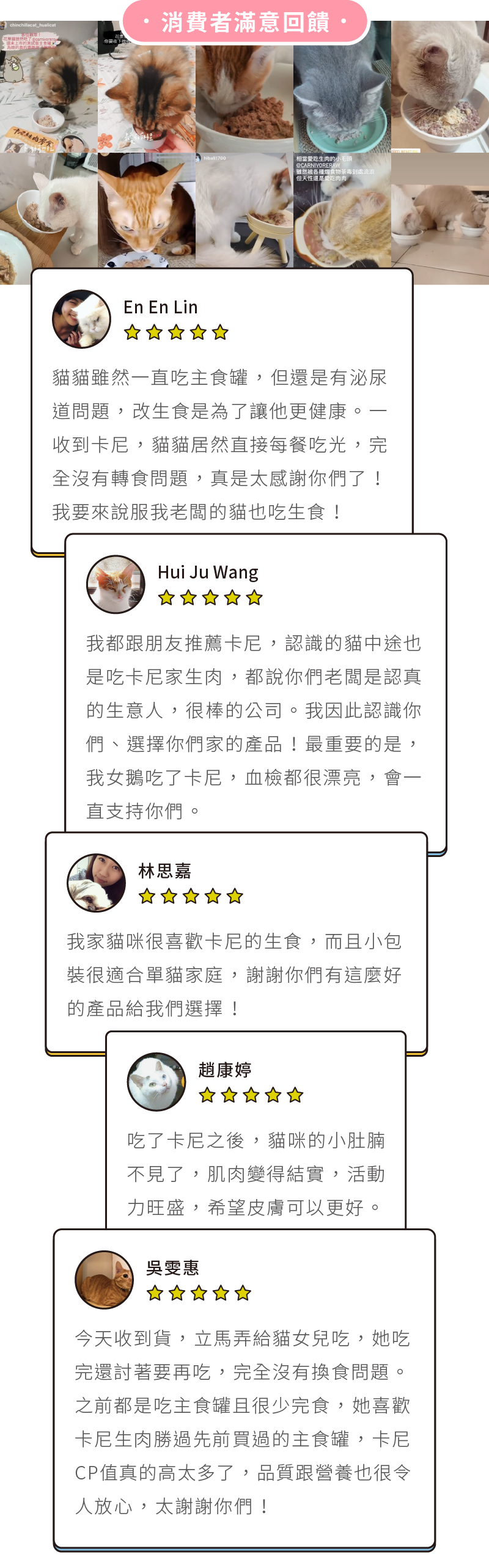 卡尼貓咪生食消費者滿意回饋