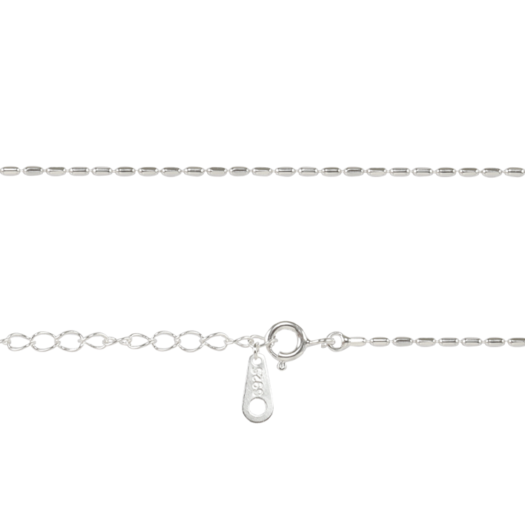 純銀鍊子，女士鍊子 纖細竹節鎖骨鍊；單獨配戴或搭配吊墜都適合（1650）