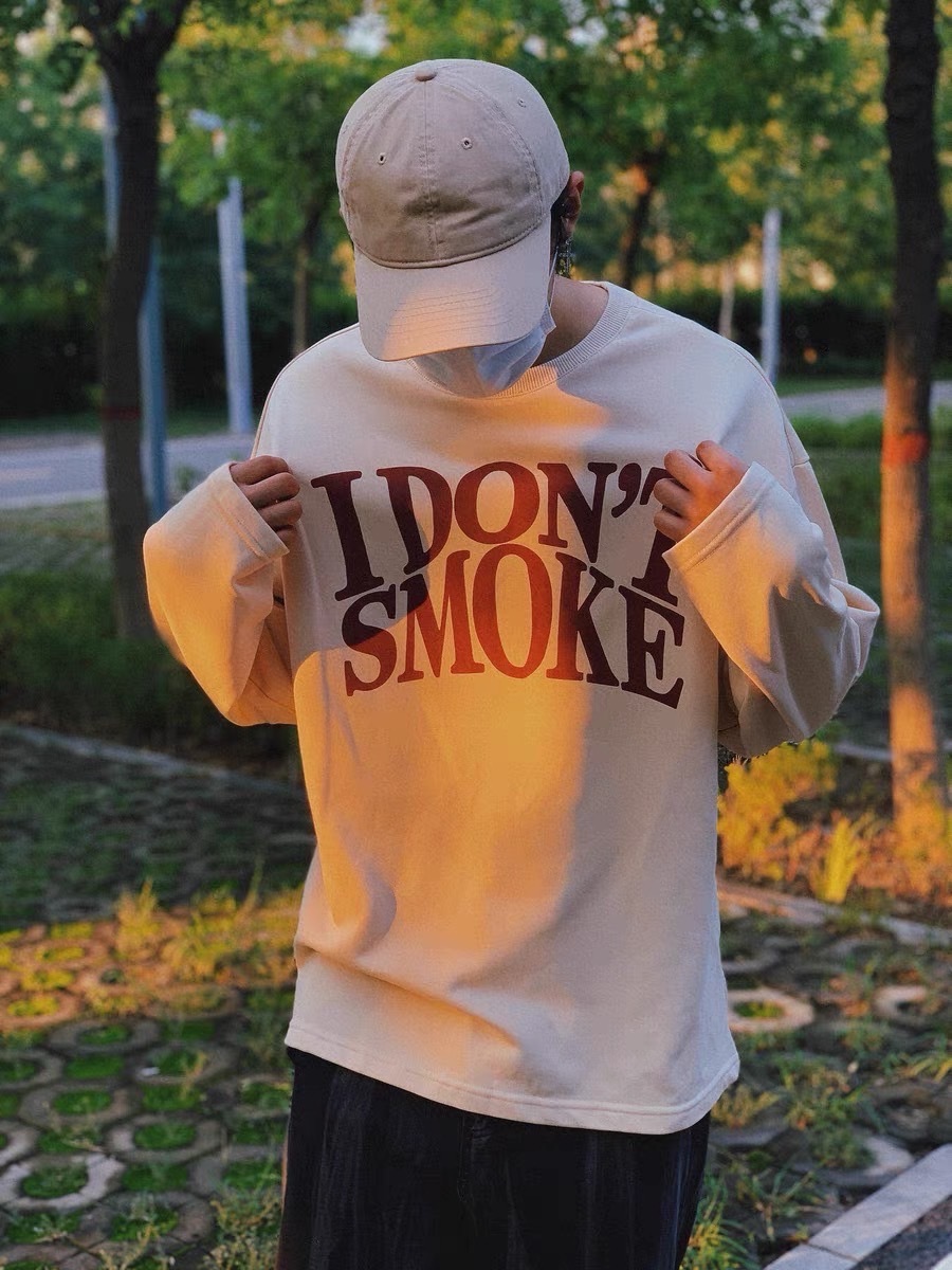 I DON’T SMOKE  LOGO 文字 標語 長袖 DONSMOKE Don’t Smoke