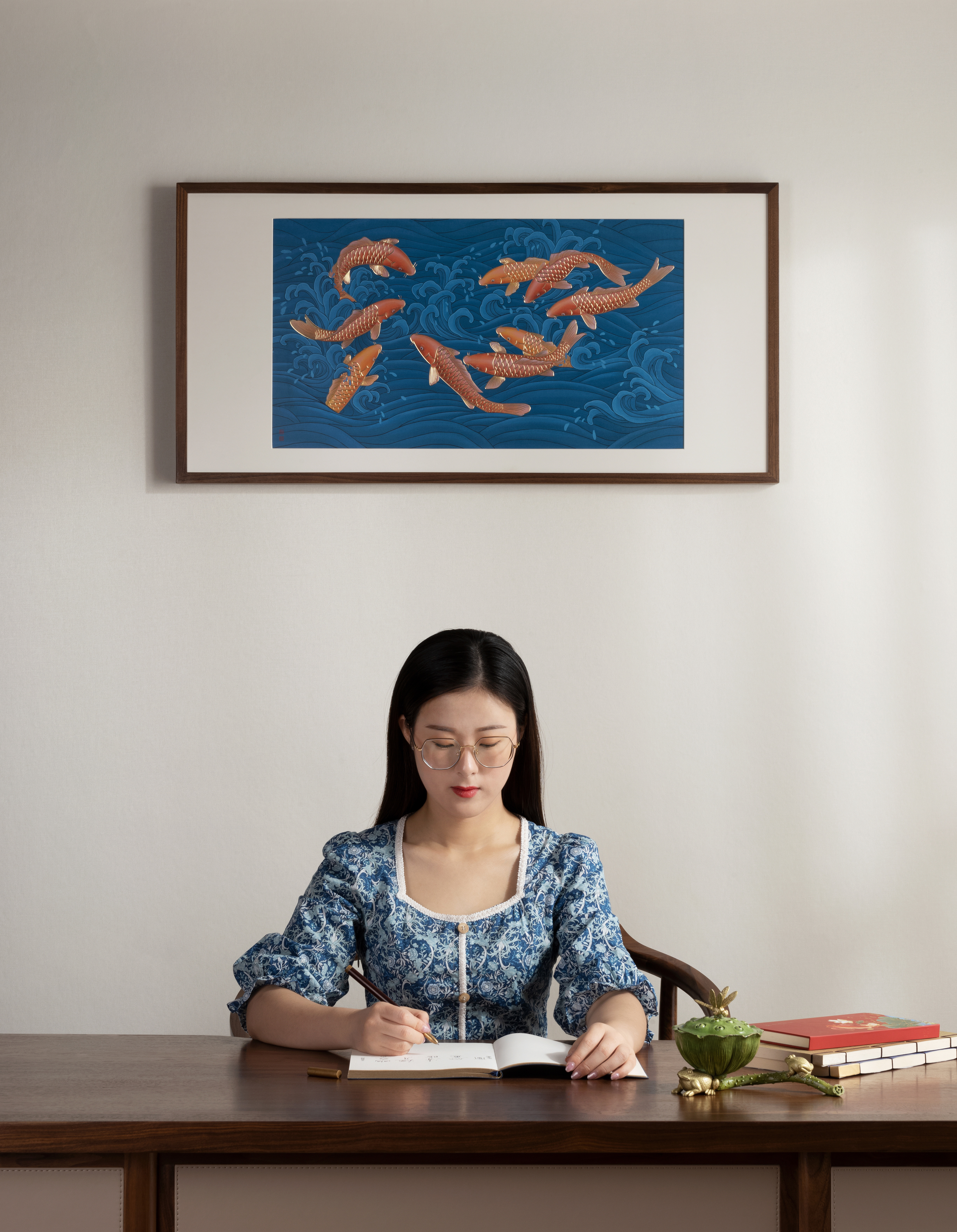 九魚歡騰(銅雕畫)◇已停產◇