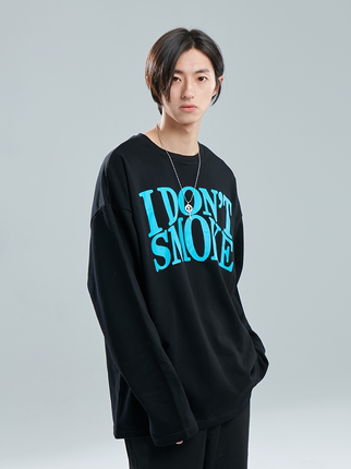 I DON’T SMOKE  LOGO 文字 標語 長袖 DONSMOKE Don’t Smoke