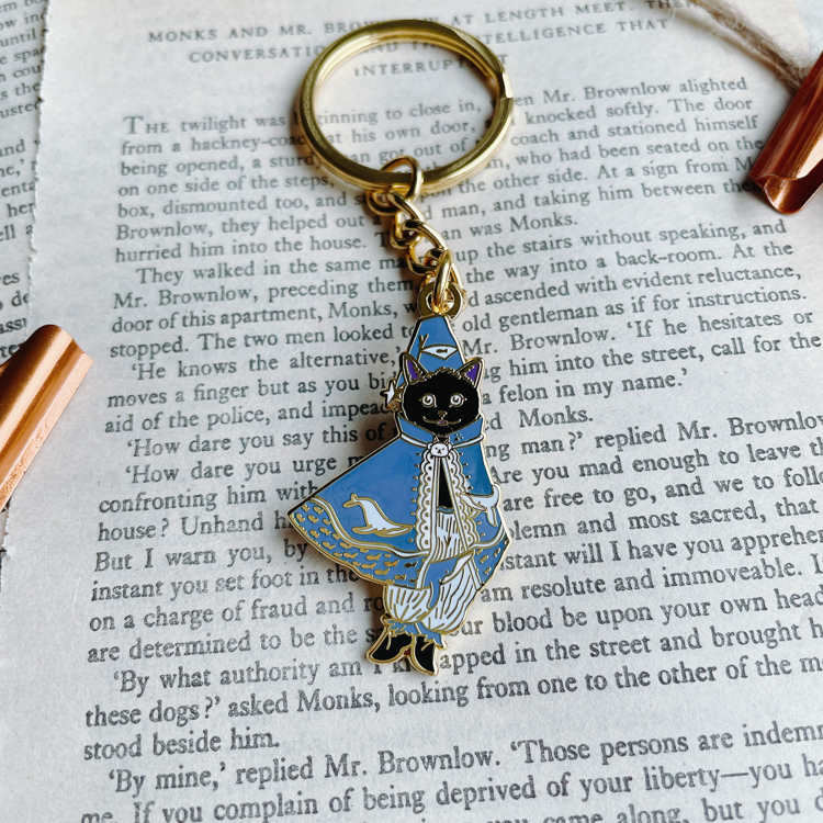 一氏夫婦 Escouple｜金屬鑰匙圈｜魔法世界｜黑貓