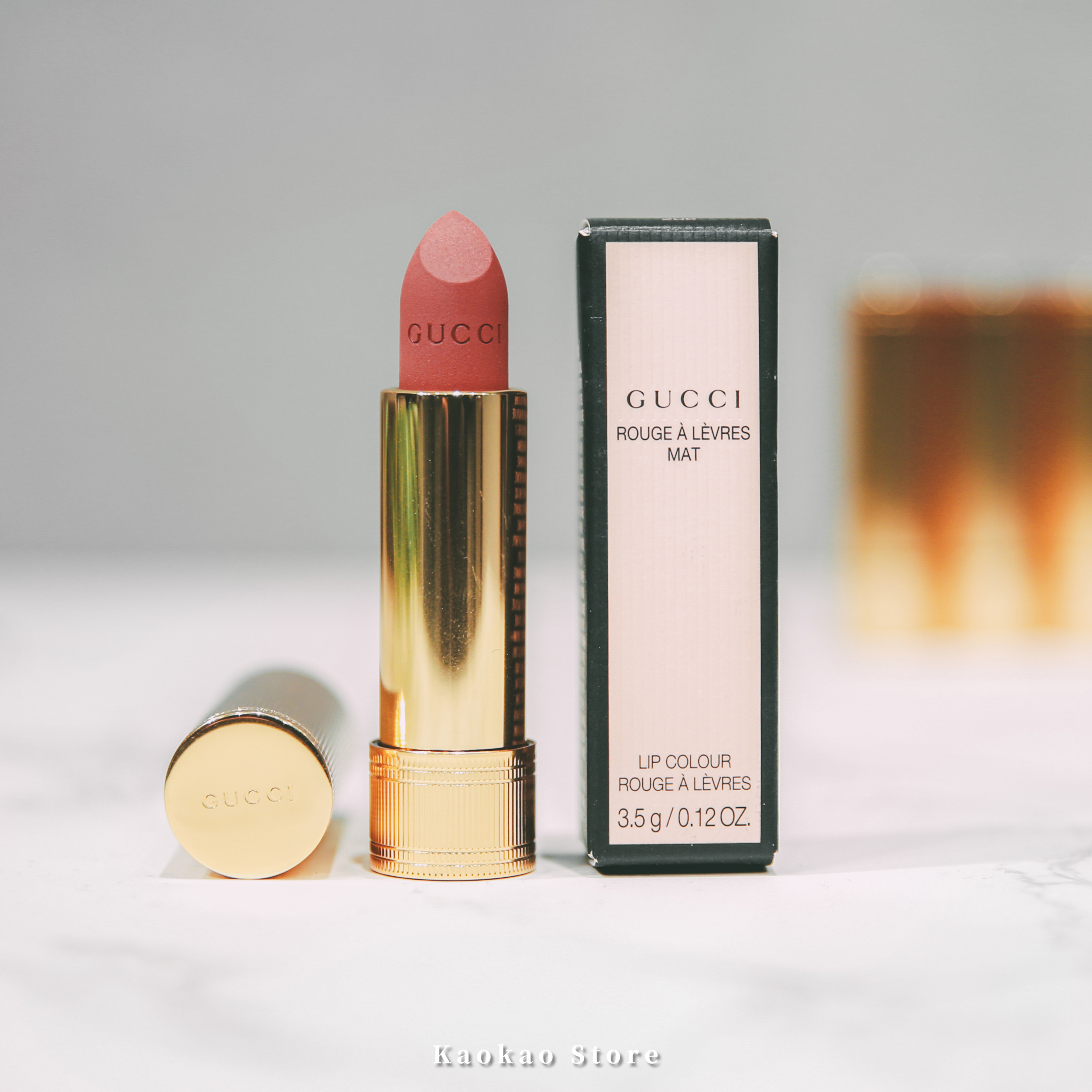 現貨【專櫃正品】GUCCI 古馳傾絨霧唇膏 金管霧面 #208 【GUCCI208】