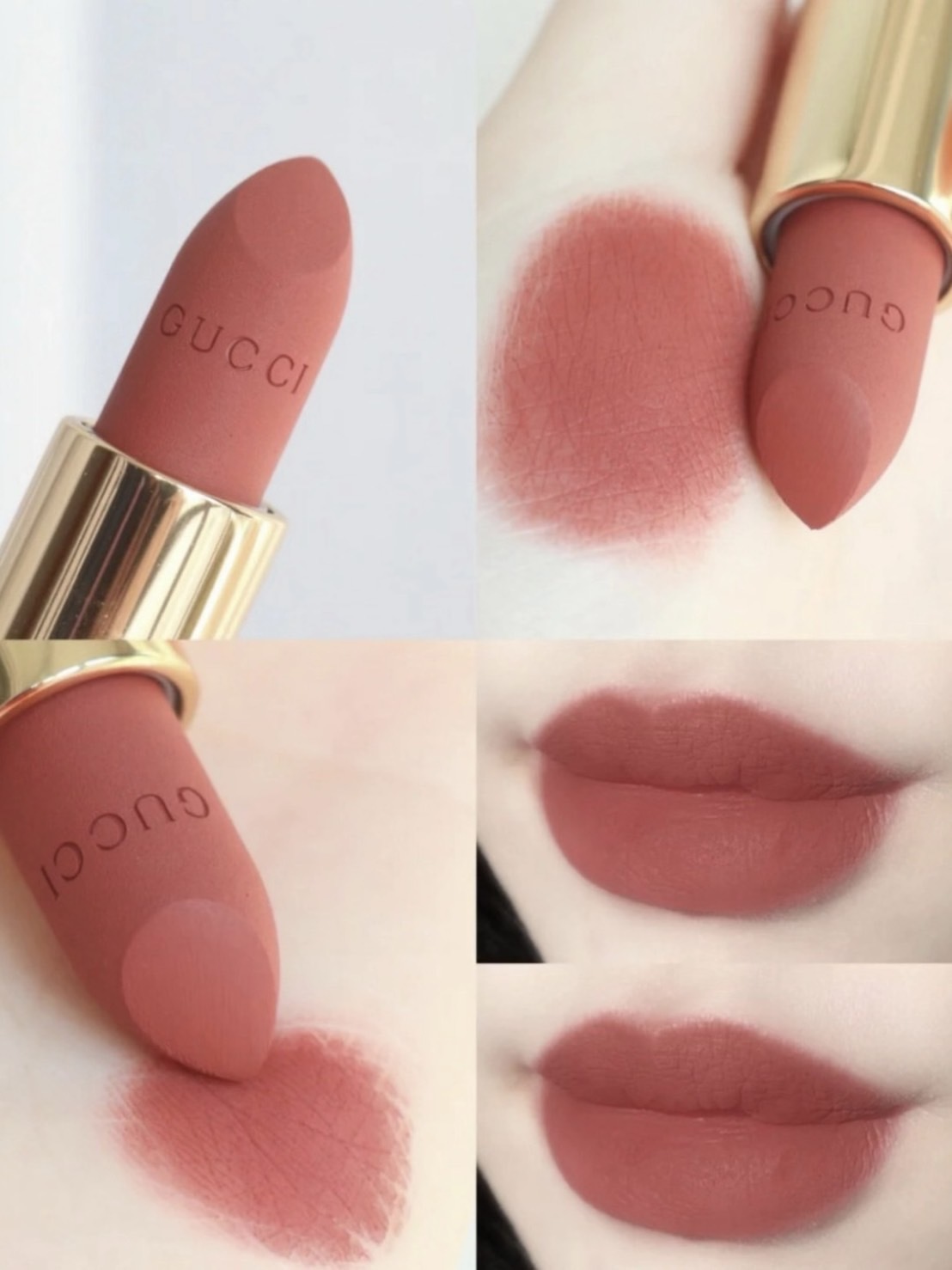 現貨【專櫃正品】GUCCI 古馳傾絨霧唇膏 金管霧面 #208 【GUCCI208】