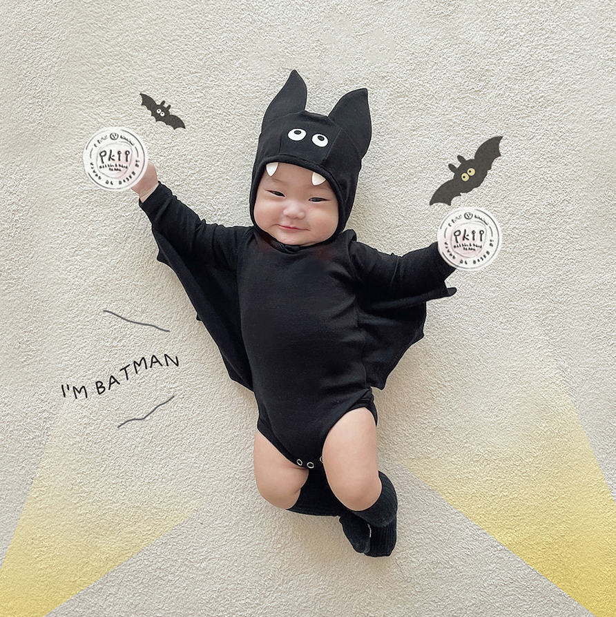 Halloween Batman Romper and Bonnet| Kommacat HK Online