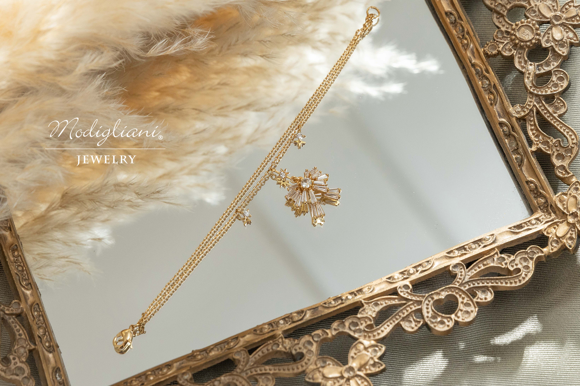 18KGP 晶燦蝴蝶結手鍊