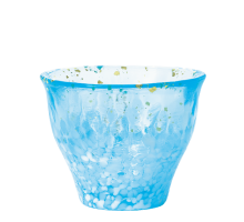 津輕玻璃 金彩杯 殘雪