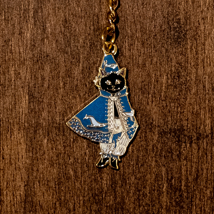 一氏夫婦 Escouple｜金屬鑰匙圈｜魔法世界｜黑貓