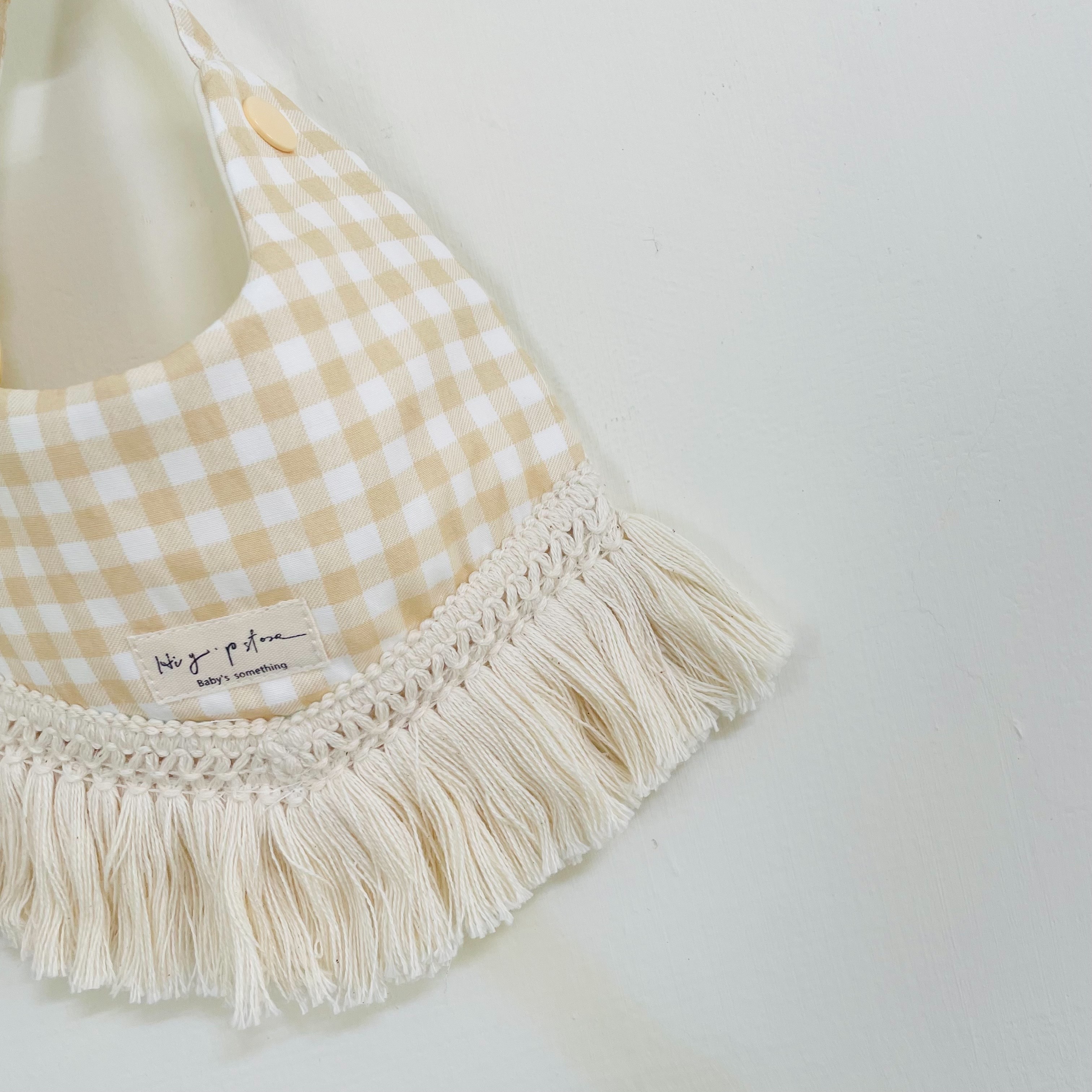 Hi Y.P store-手作圍兜-格紋流蘇