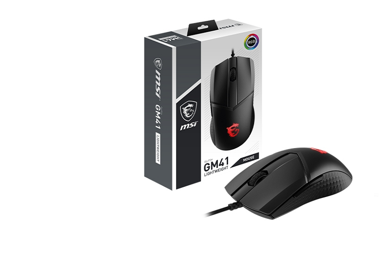 米特3C數位–MSI 微星 Clutch GM41 LIGHTWEIGHT 電競滑鼠/輕量化/菱紋防滑/歐姆龍微動