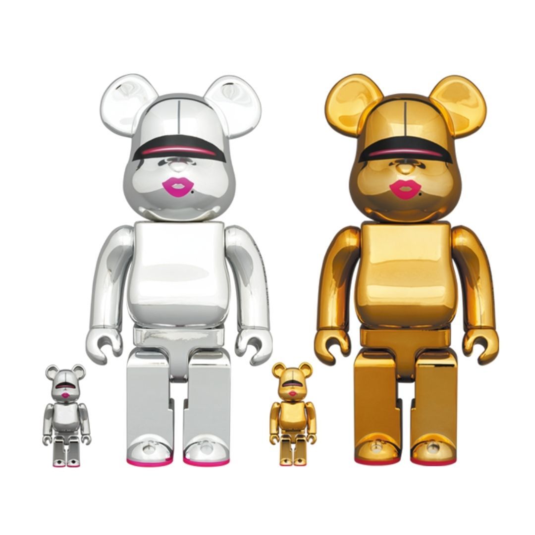 BE@RBRICK SORAYAMA × 2G SILVER Ver. & GOLD Ver. 100％ &