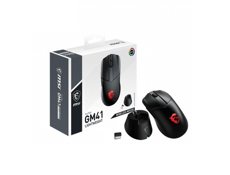米特3C數位–MSI 微星 Clutch GM41 LIGHTWEIGHT WIRELESS RGB 超輕量 無線電競滑鼠