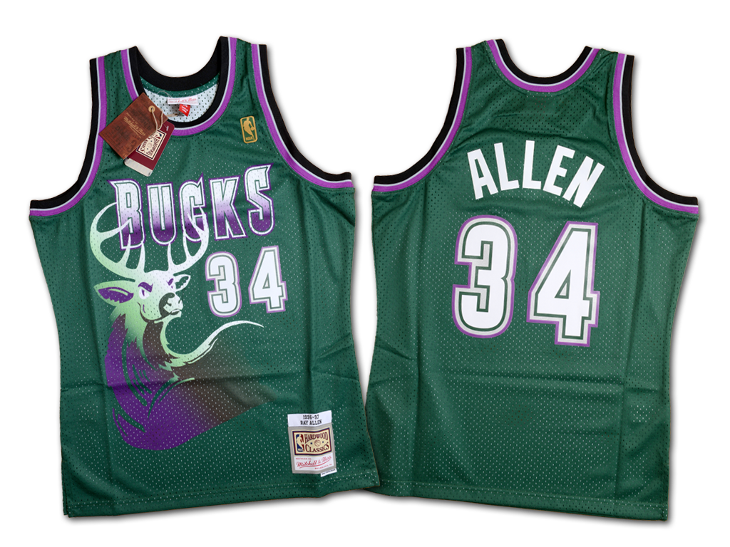 Mitchell & Ness 密爾瓦基公鹿隊 Ray Allen 1996-1997 復刻 Swingman 球衣