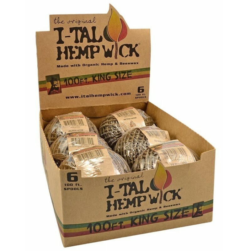 100FT KINGSIZE SPOOL I-TAL HEMP WICK