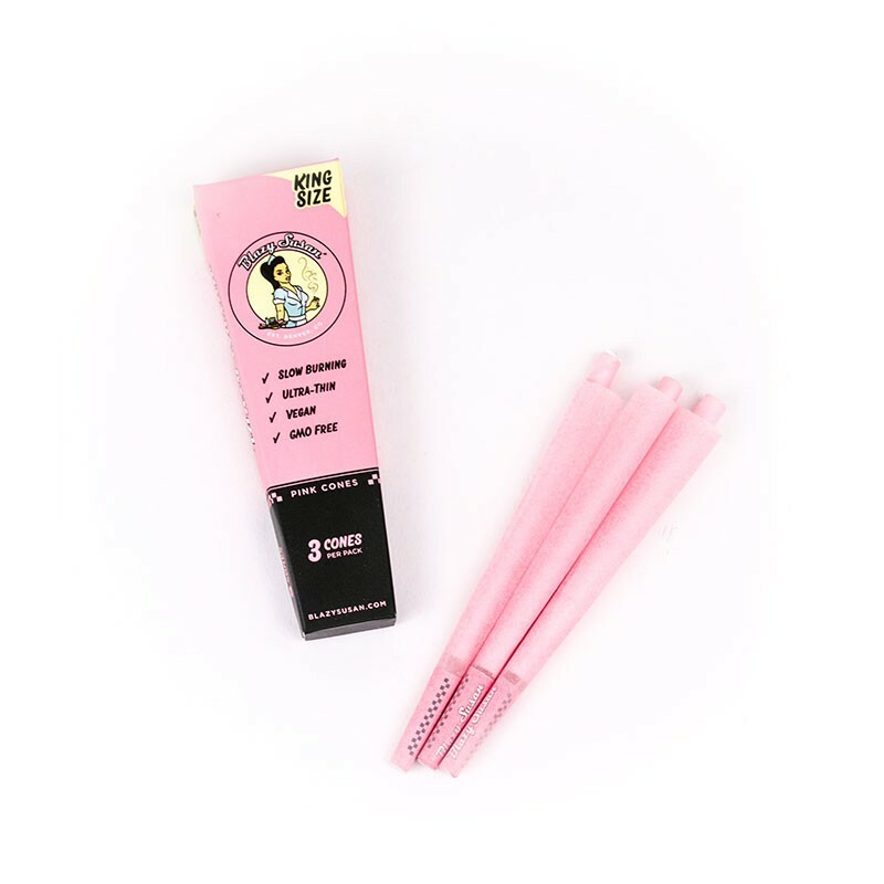 KING SIZE PINK PRE ROLLED CONES - 3 COUNT BY BLAZY SUSAN