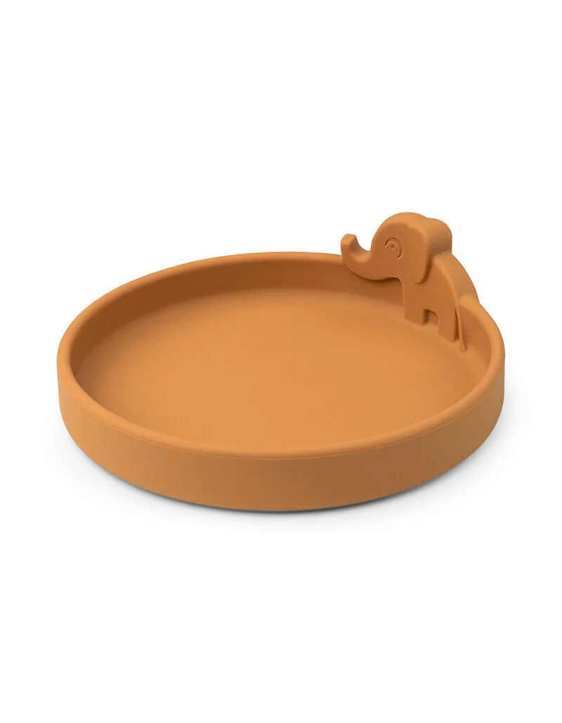 立體矽膠餐盤Elphee-芥末黃