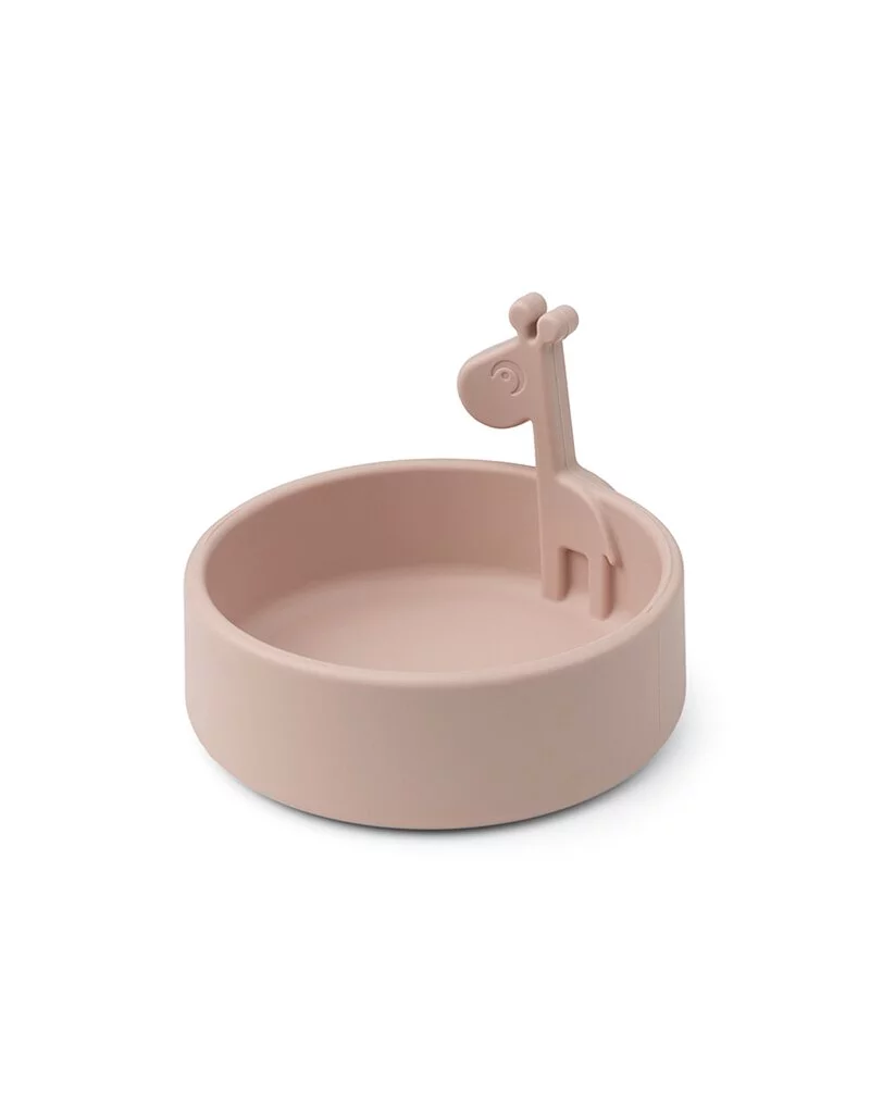 立體矽膠餐碗Raffi-粉