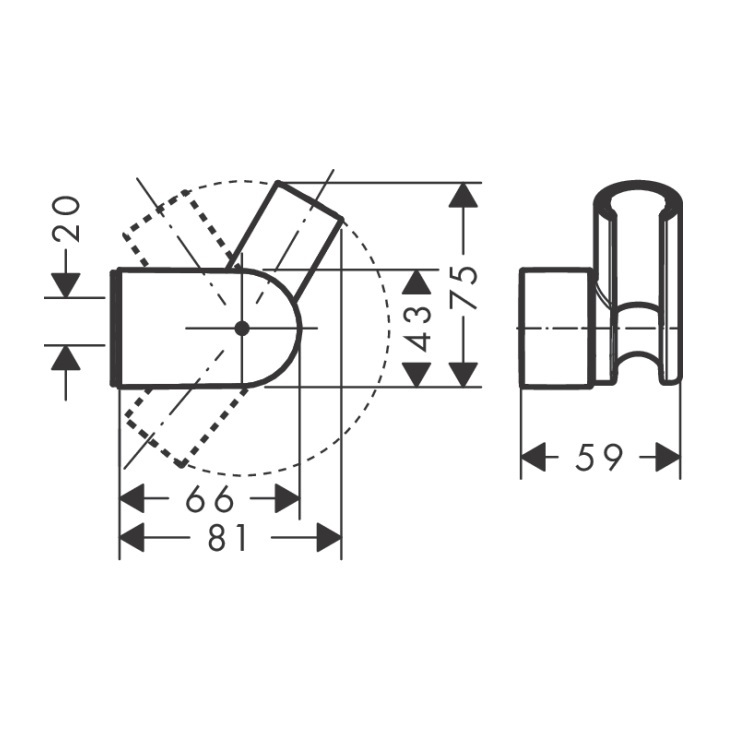 hansgrohe Porter Vario 28328, -000 shower support