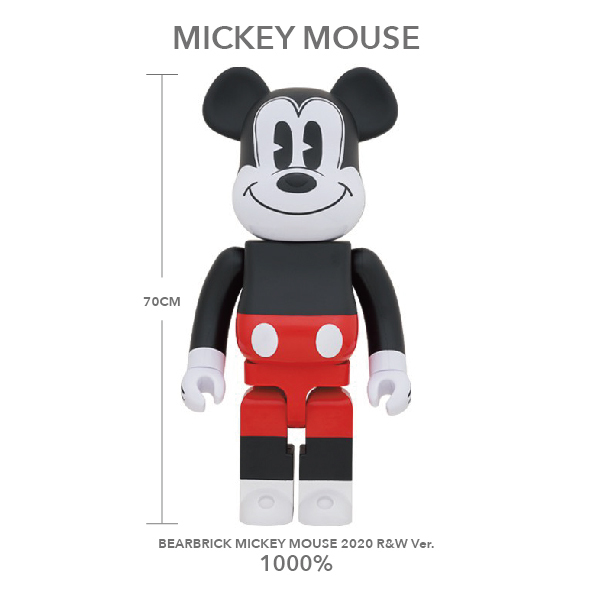 Bearbrick MICKEY MOUSE 2020 1000% R&W Ver.