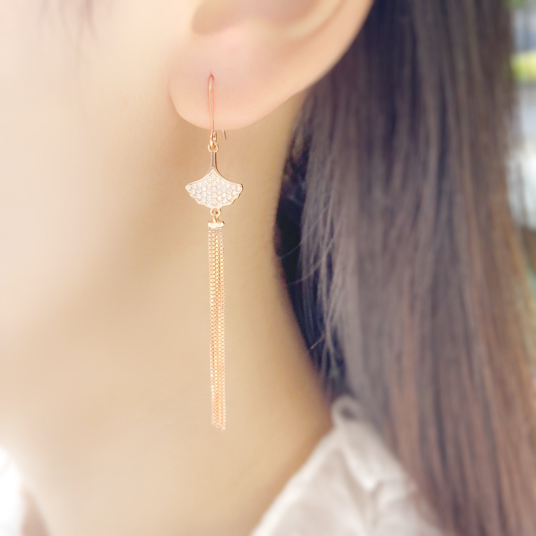 | 925純銀・白金・ 玫瑰金 | 晚禮服耳環 (銀 /玫瑰金) | EA0416 |