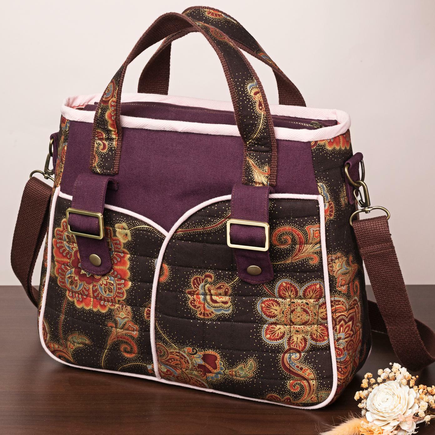 販售原尺寸【紙型】(紫薇花開斜背包)