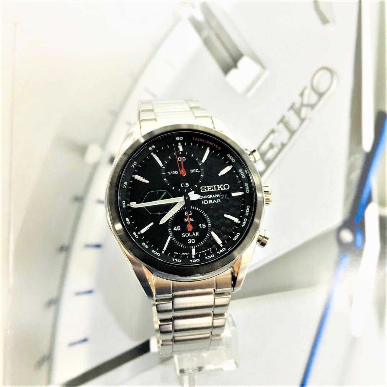 【SEIKO 精工】CS 喬治亞羅設計三眼計時太陽能錶 V176-0BH0DR 41.2mm 現代鐘錶