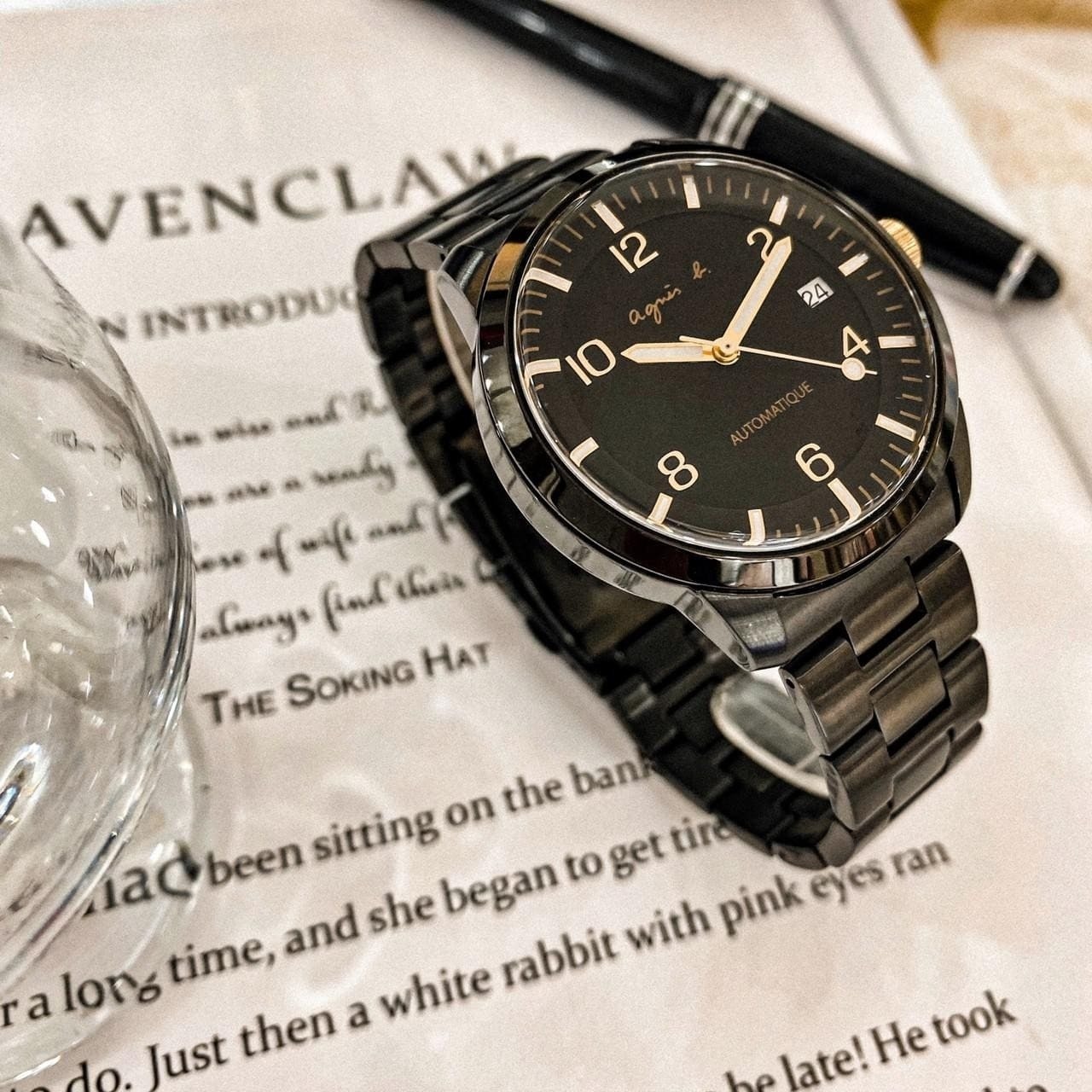 【agnès b.】法國時尚手上鍊機械腕錶 Y675-00J0G 40mm 現代鐘錶