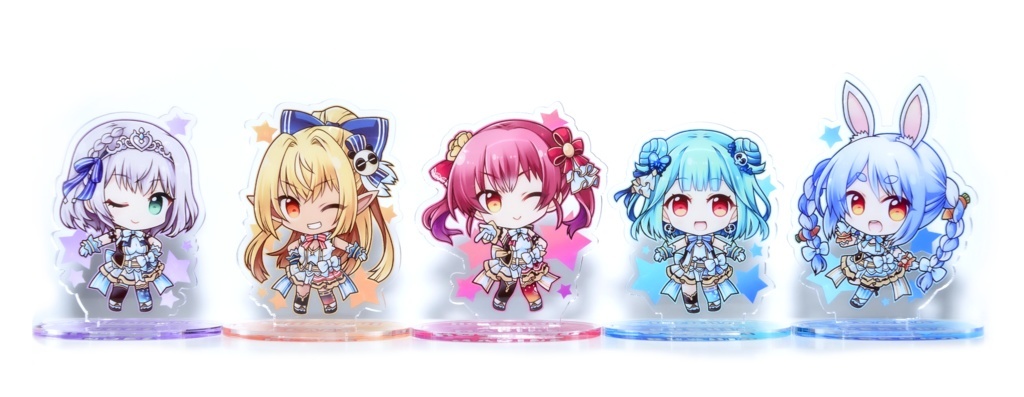 「同人代購」Hololive 3期生 偶像服 立牌 ホロライブ3期生アイドル衣装アクリルフィギュアセット