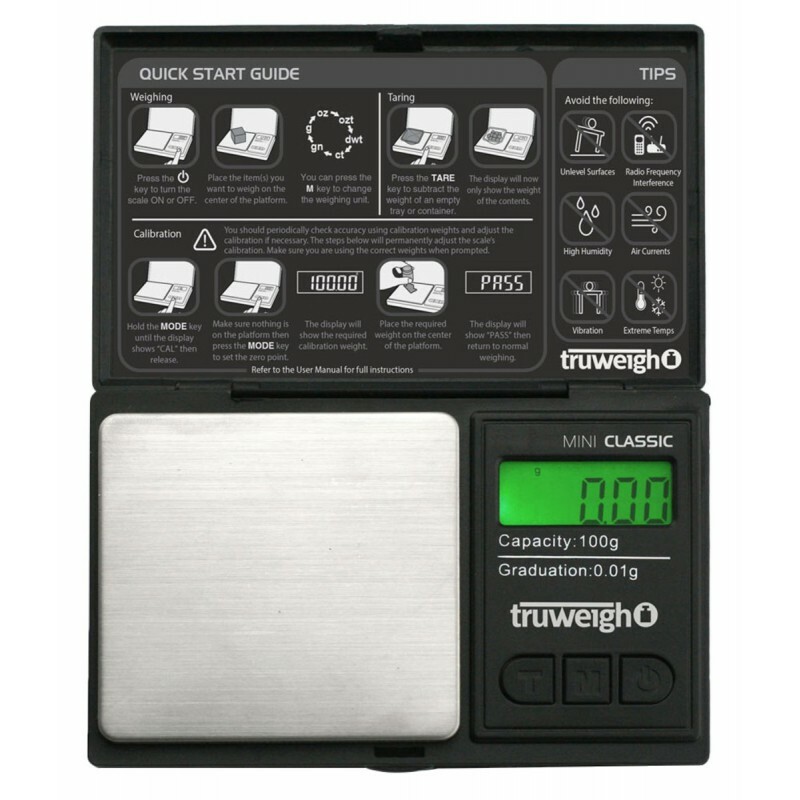 TRUWEIGH  MINI CLASSIC DIGITAL MINI SCALE 100G X 0.01G BLACK