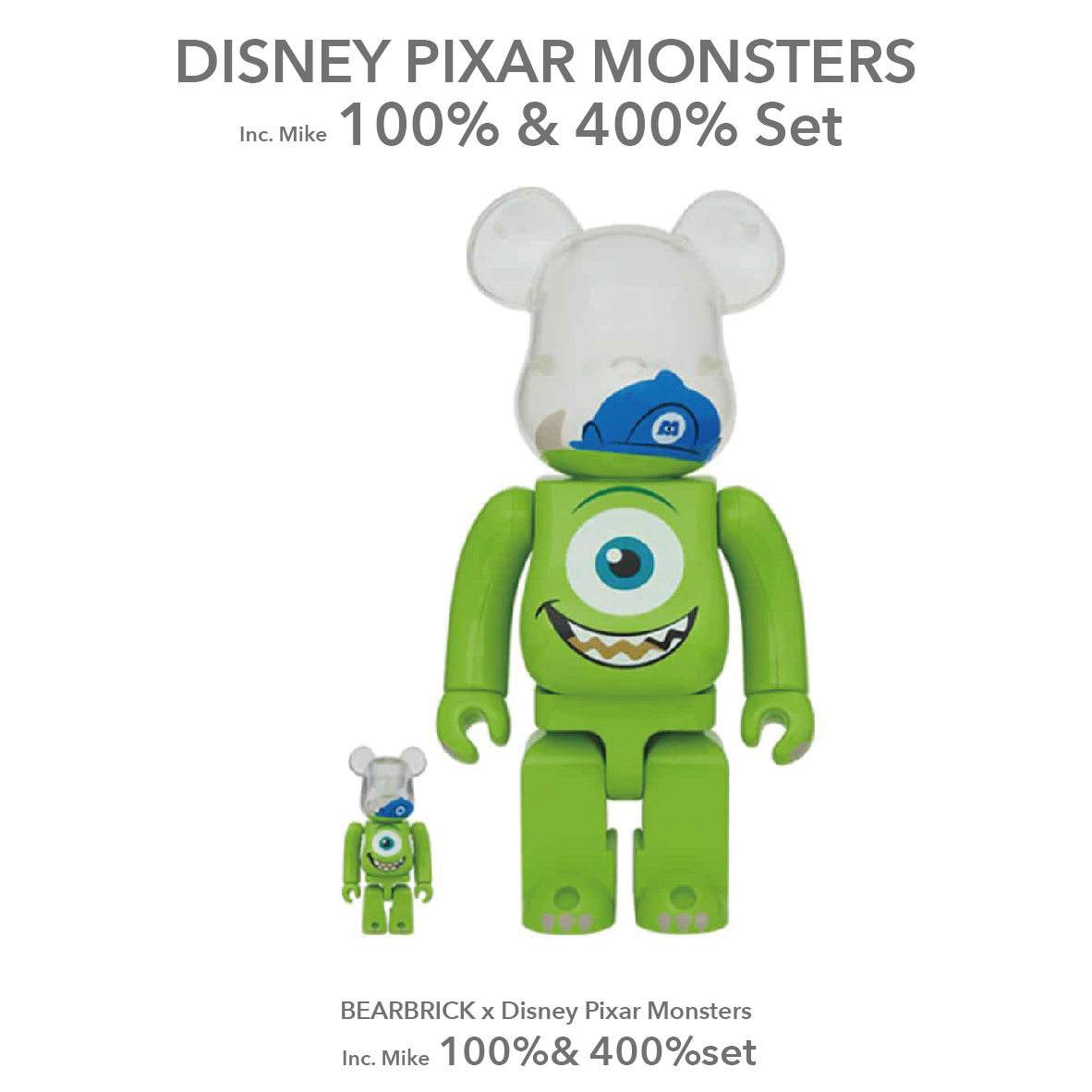 Disney - BE@RBRICK SULLEY／MIKE 100% &amp; 400% セット販売 BE@RBRICK SULLEY 100％ & 400％ – MCT TOKYO