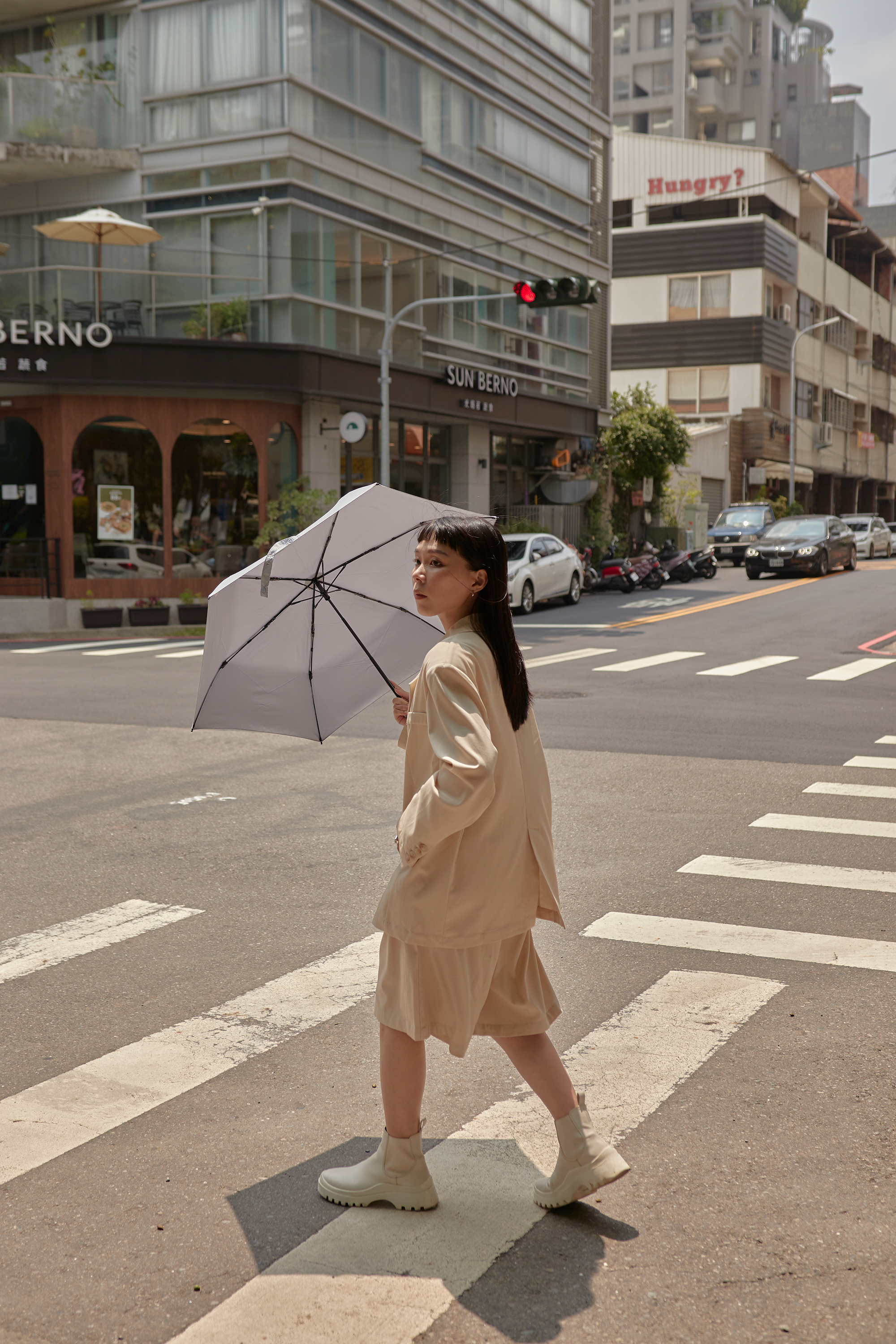 yoreh簡約三折晴雨傘