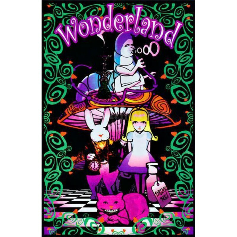 ALICE IN WONDERLAND BLACKLIGHT(UV) POSTER