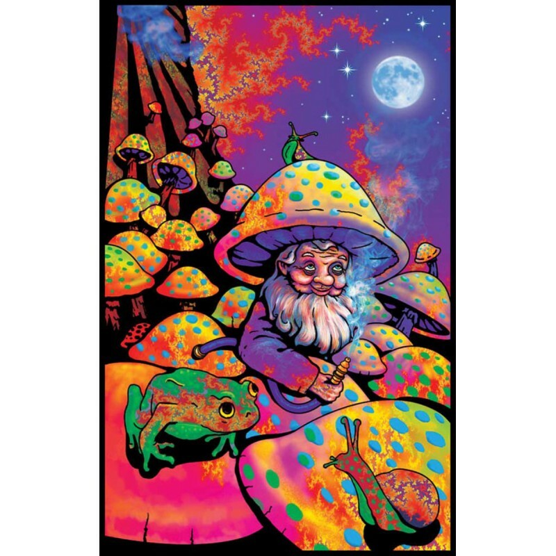 MUSHROOM MAN BLACKLIGHT(UV) POSTER