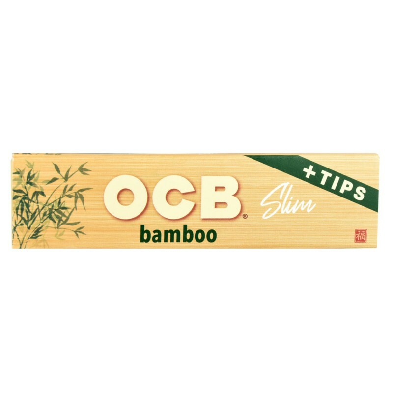 OCB BAMBOO ROLLING PAPERS WITH TIPS - SLIM