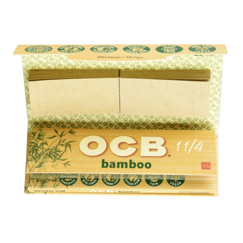 OCB BAMBOO ROLLING PAPERS WITH TIPS - 1 1/4