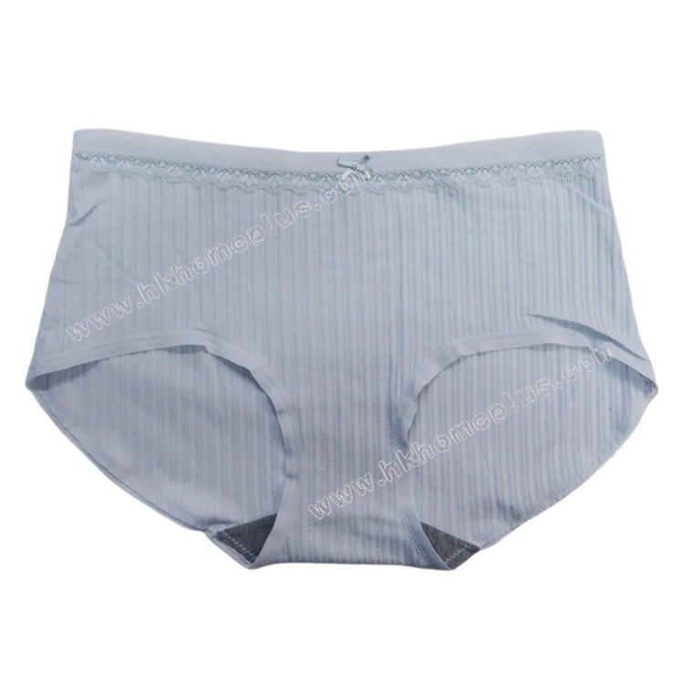 4條裝 彩田: 女裝中腰直條花邊內褲