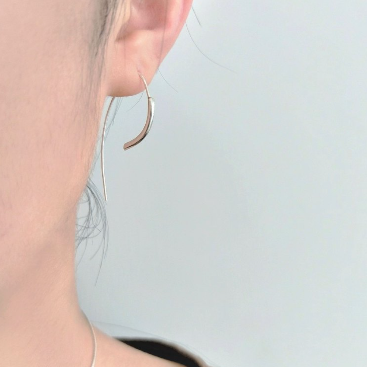 │簡約│法式垂墜 • 耳針 • 純銀耳飾 S925