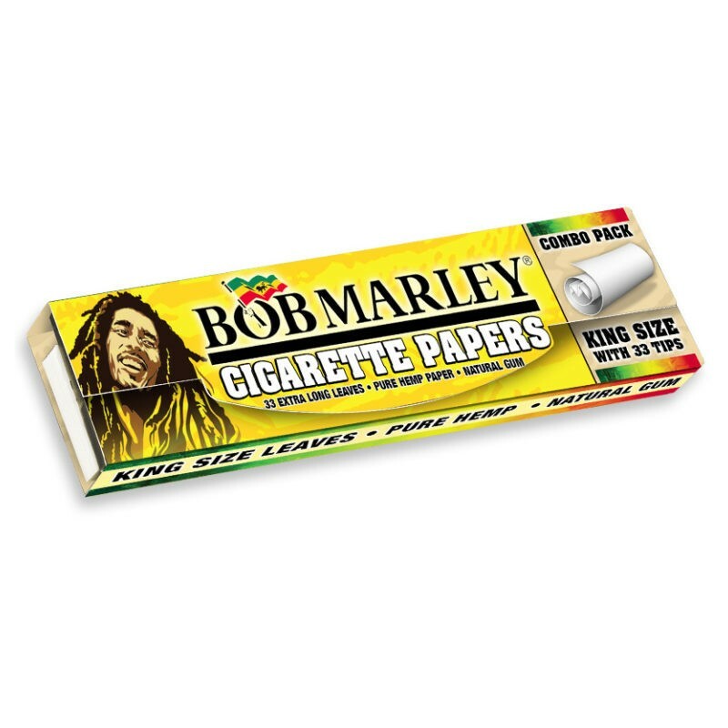 BOB MARLEY ROLLING PAPERS ORGANIC HEMP - KINGSIZE + TIPS
