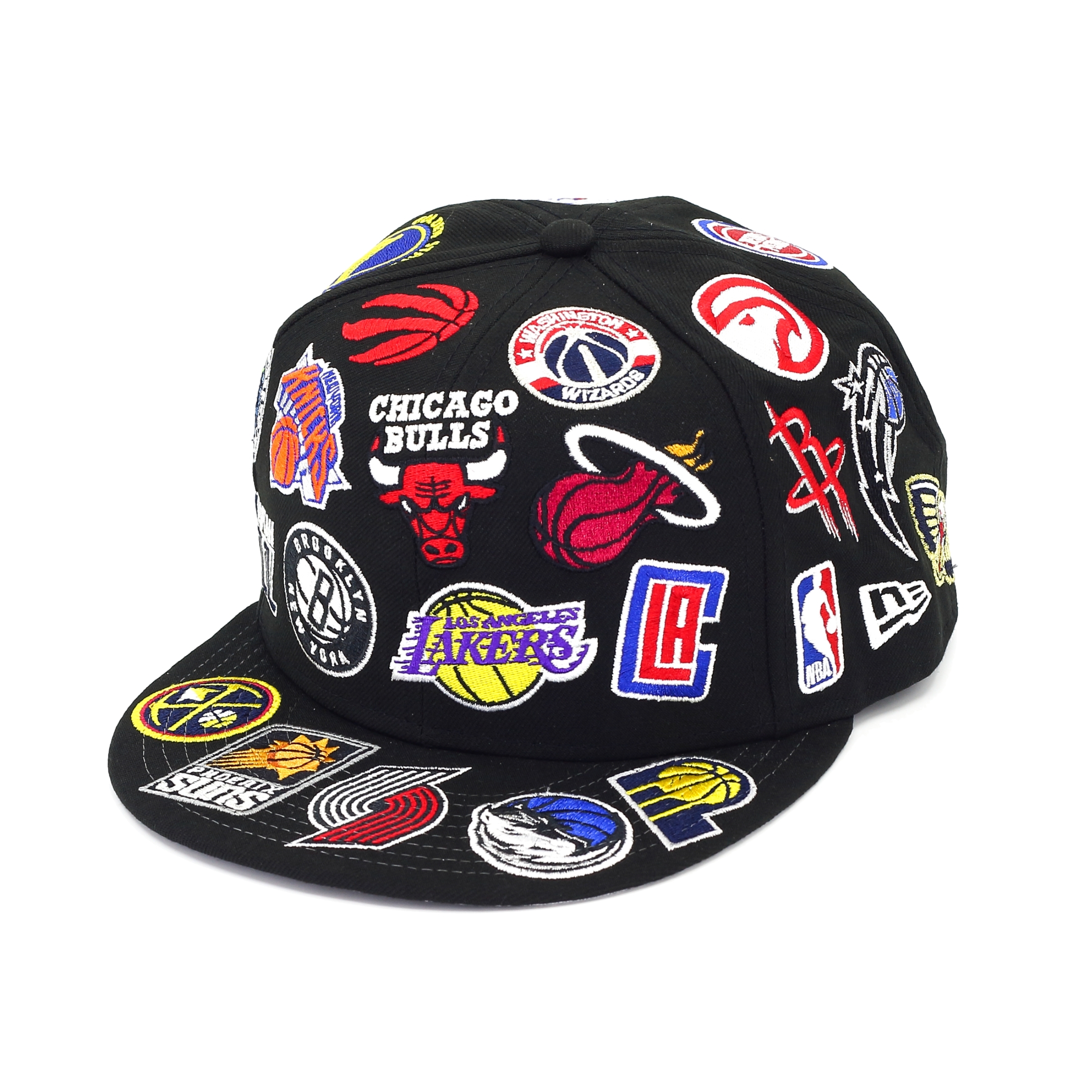 New Era Nba Allover Logo 9fifty Black 4276