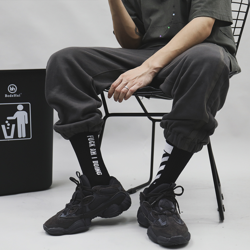 【SCFK004】不對稱條紋雙面設計襪