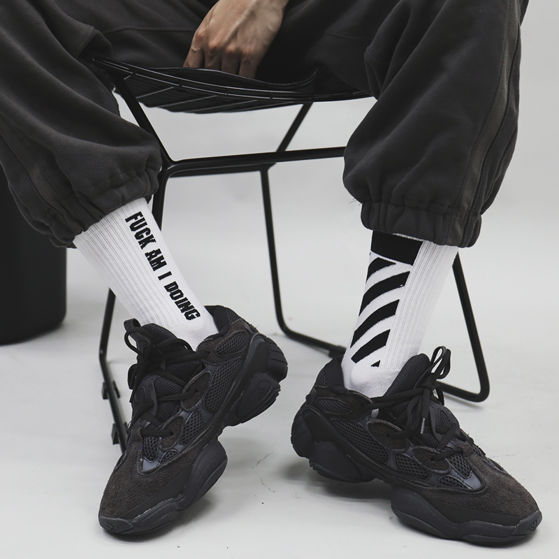 【SCFK004】不對稱條紋雙面設計襪