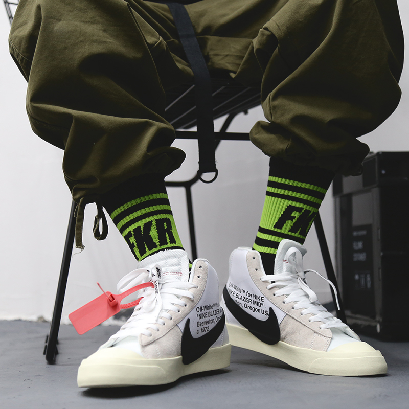 【SCFK006】螢光亮色系潮流設計長襪