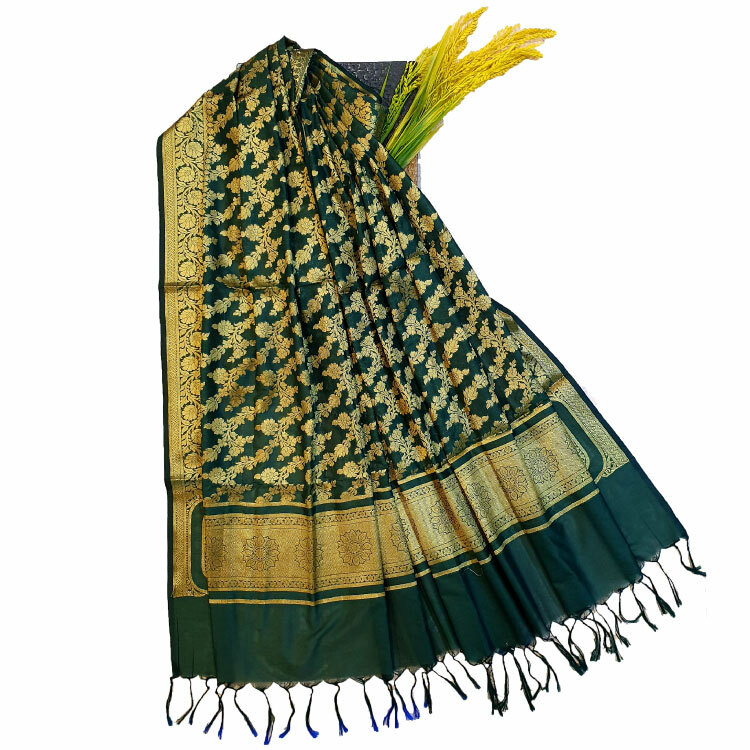 Women Multicolour Full Brocade Dupatta03