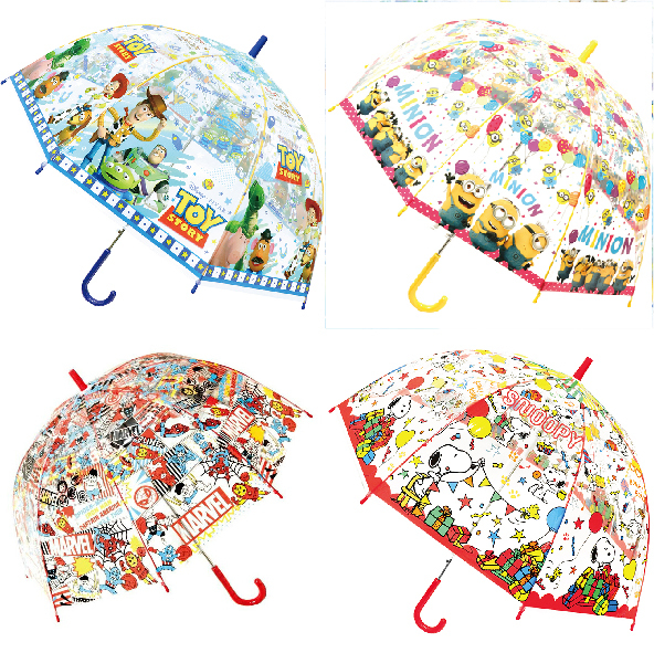 【現貨】日本迪士尼 史努比 小美人魚 長髮公主 透明棚式雨傘