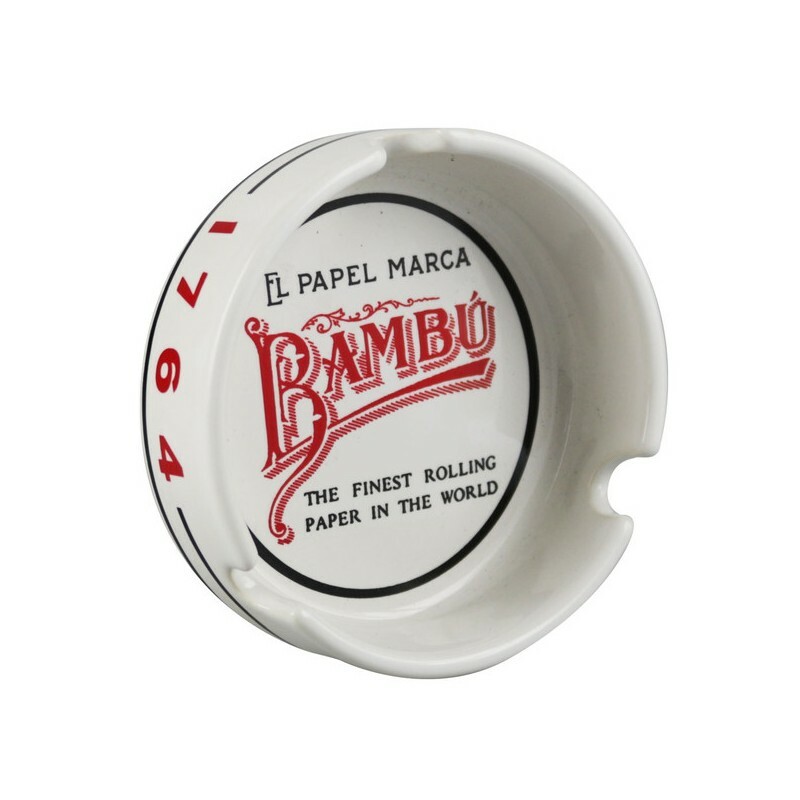 BAMBU ROLLING PAPERS CERAMIC ASHTRY - 3.8"