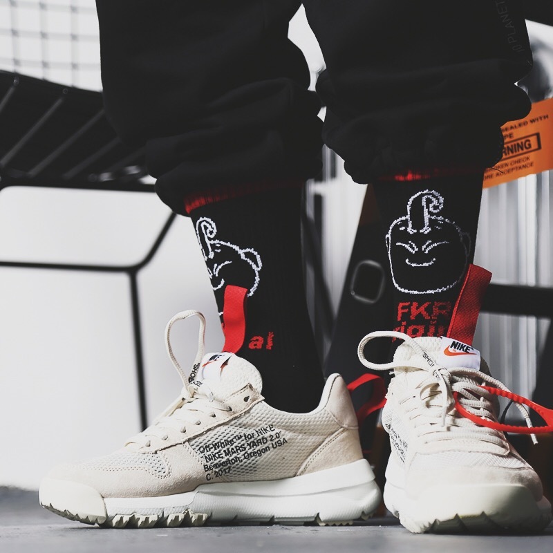 【SCFK008】胖普烏頭像前方設計長襪