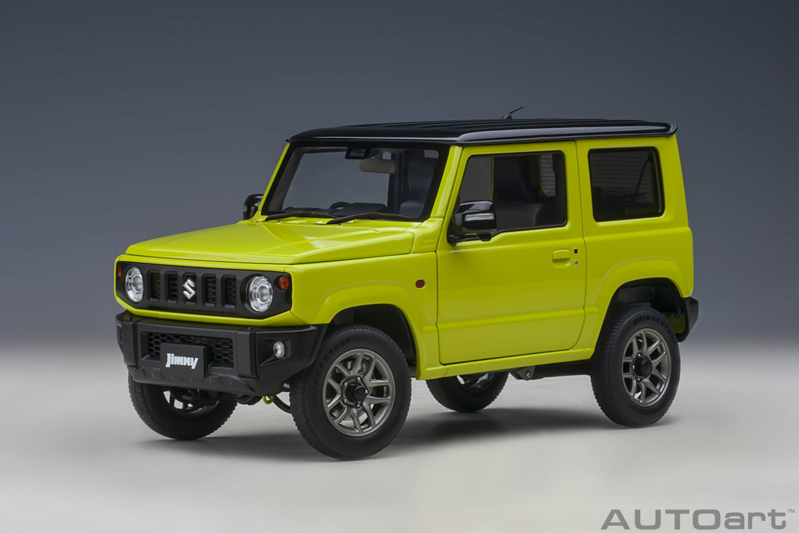預訂(訂金$300) (預訂價$1520): 1/18 AUTOART Suzuki Jimny (JB64) (Kinetic Yellow with Black roof) (78501)