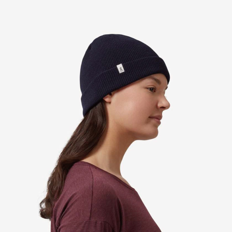 RUN｜On Merino Beanie - Navy 羊毛帽