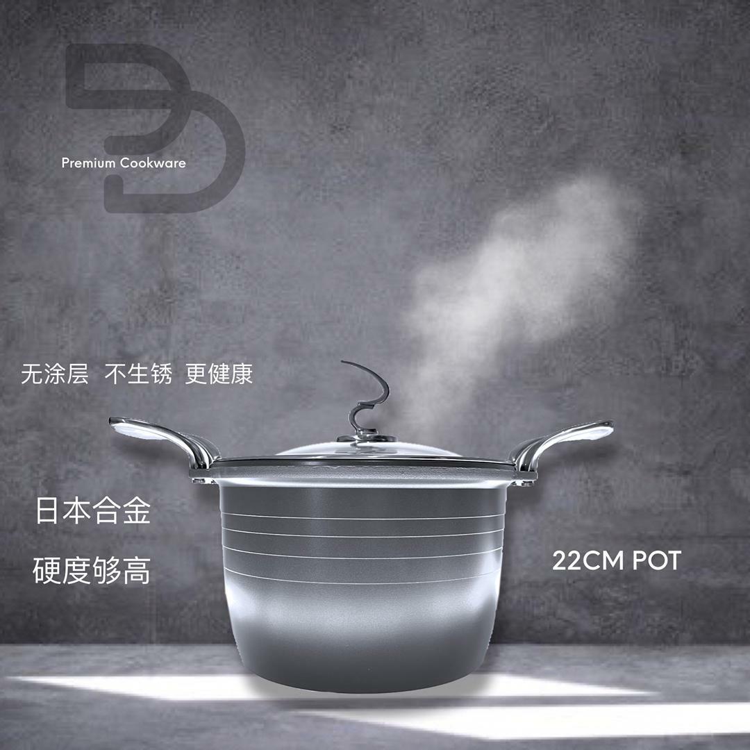 Japanese Alloy Soup Pot 22cm 钛合金汤锅