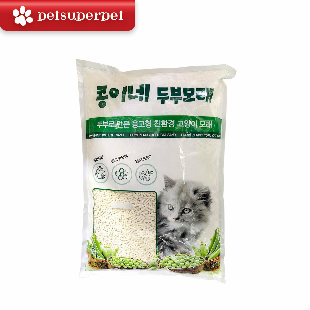 Petsuperpet 韓國特級豆腐貓砂 (原味) - 7公升裝